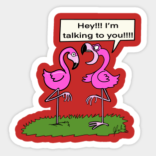 Flamingo with friend Sticker